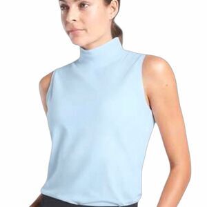 ATHLETA Women’s Light Blue Sleeveless Mock Neck Outbound Tank Small #631853